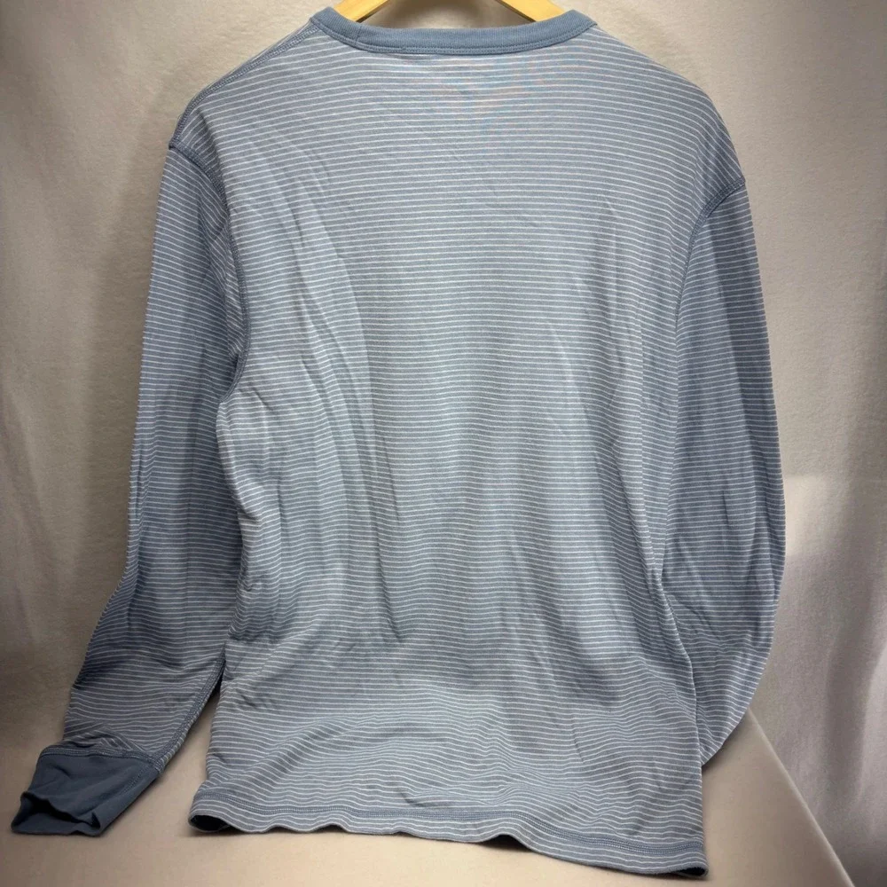 J Crew Mens Long Sleeve Striped Crewneck Pullover Shirt‎ Size L